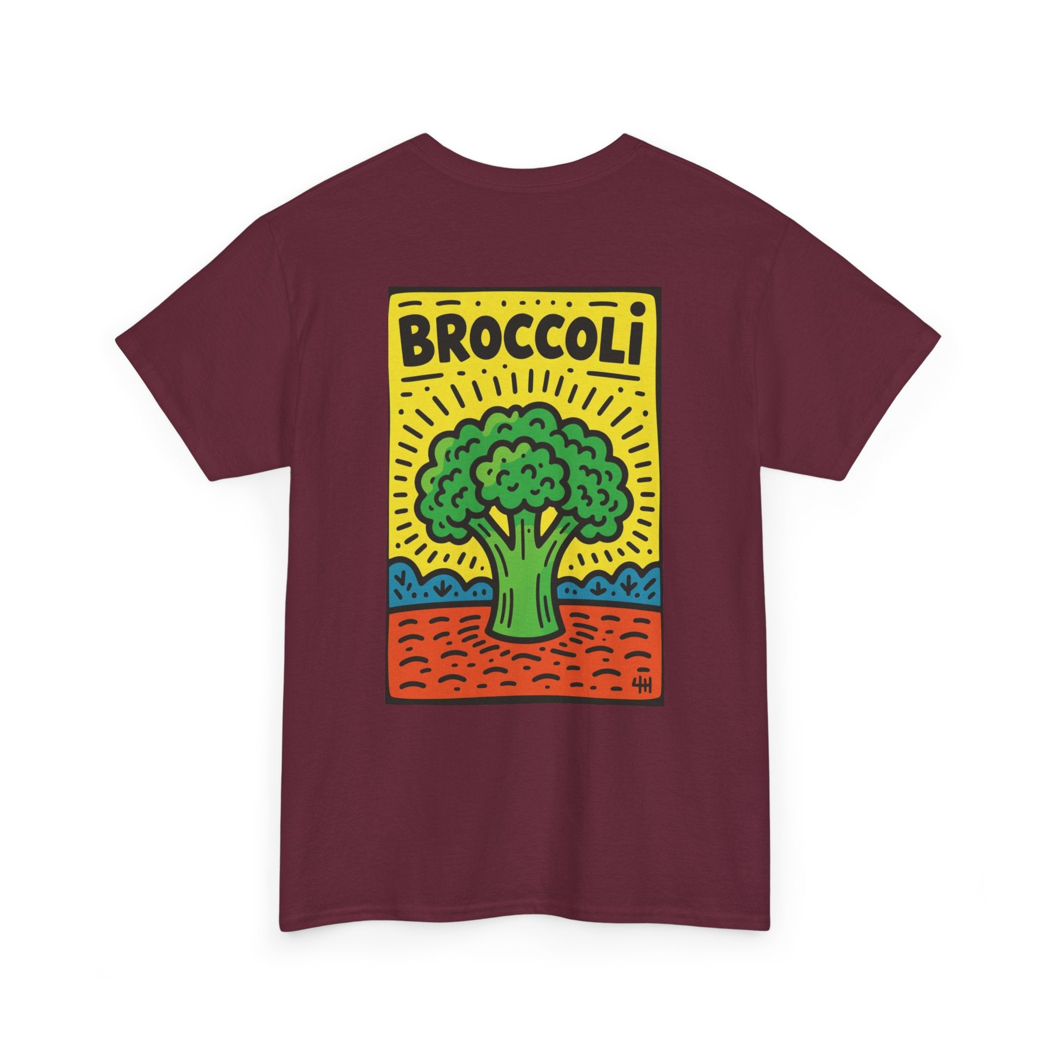 Broccoli Retro Veggie Poster T-Shirt