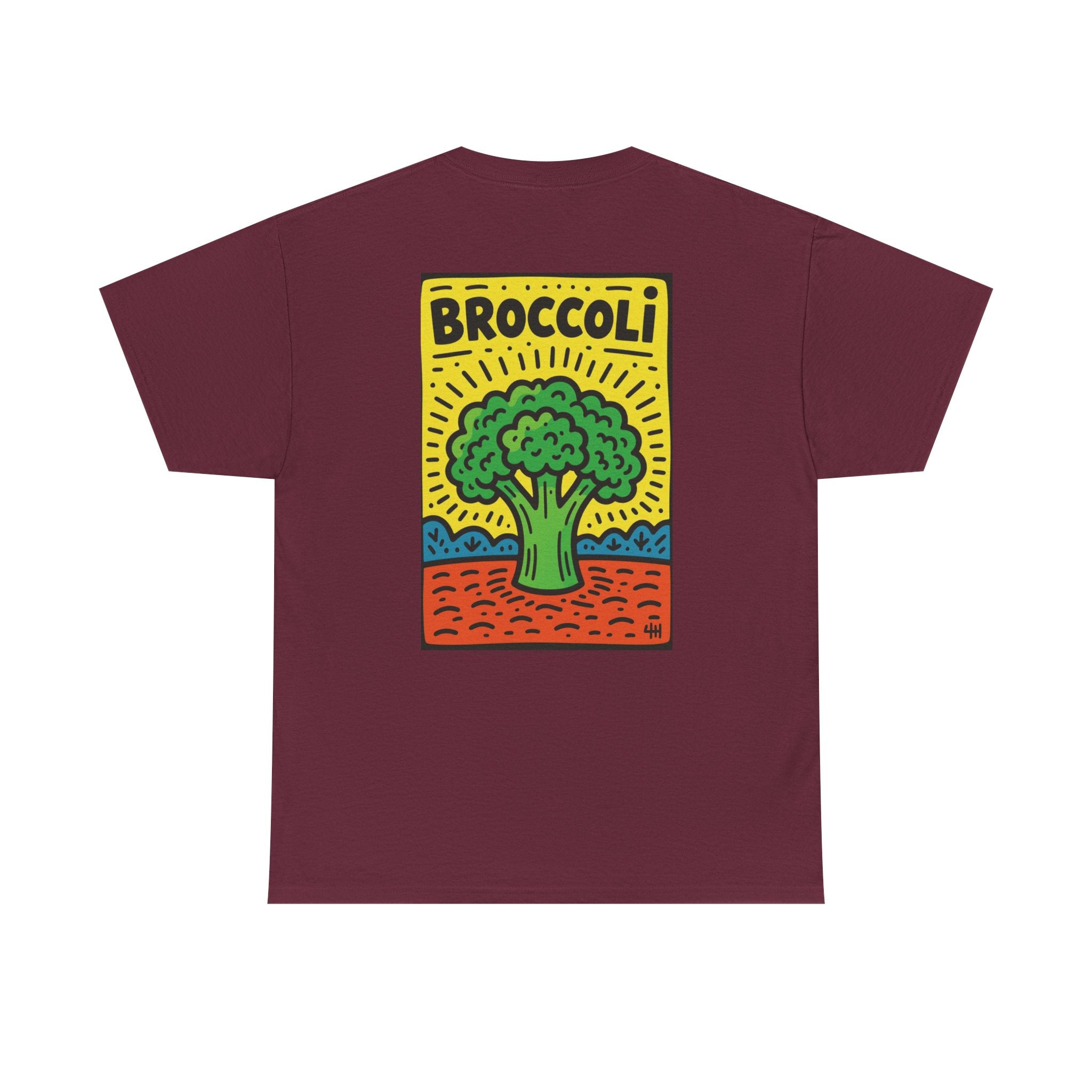 Broccoli Retro Veggie Poster T-Shirt