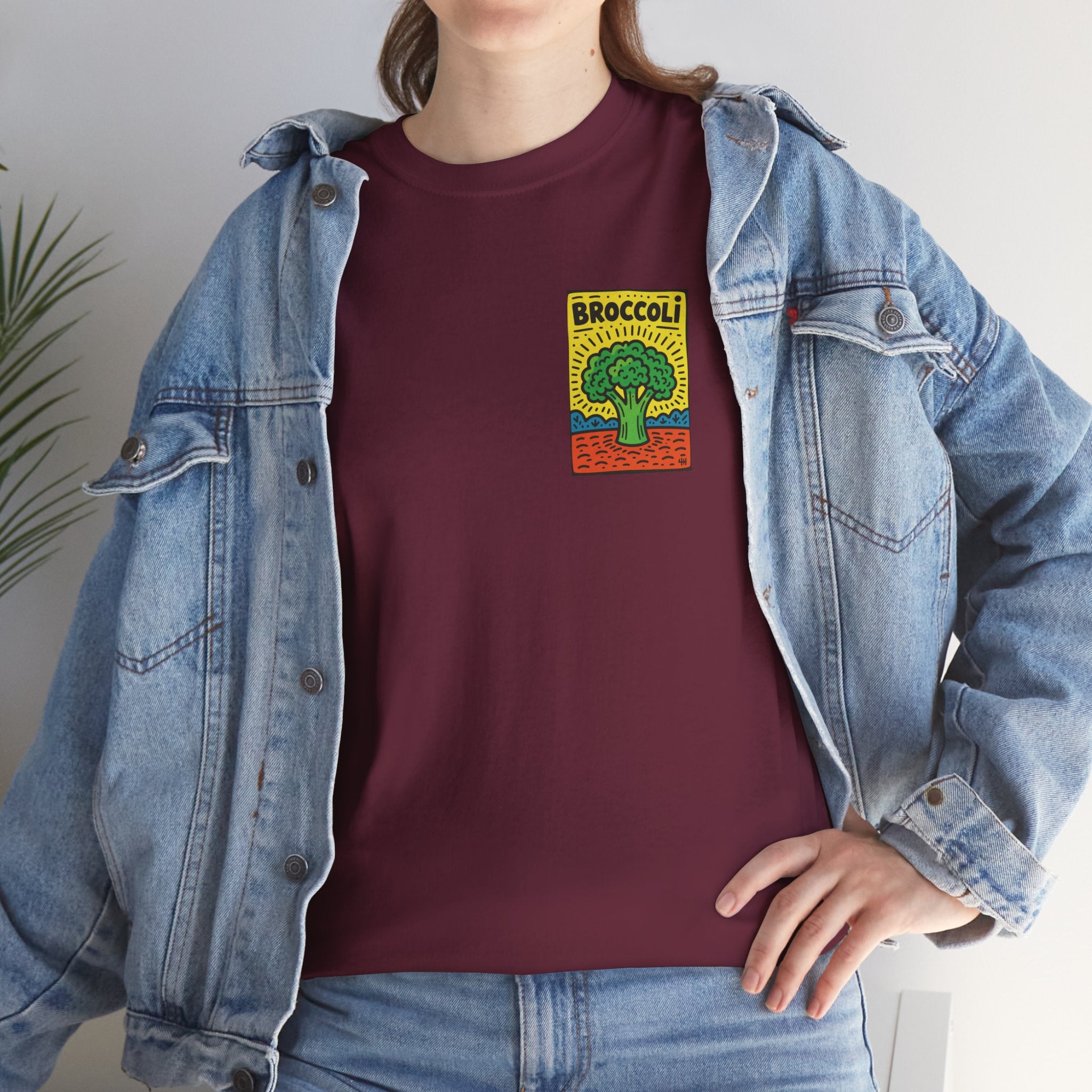 Broccoli Retro Veggie Poster T-Shirt